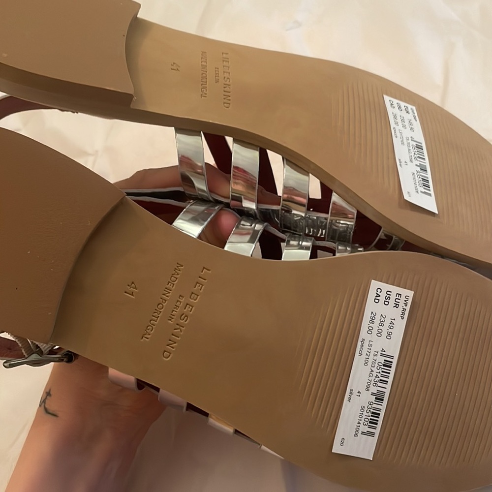 Liebeskind Sandals - Size 10 - Silver - NWOT - Picture 4 of 7